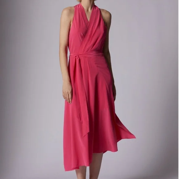 equipment silk wrap dress Equipment Alejandra Silk Midi Dress, 6 / Pink